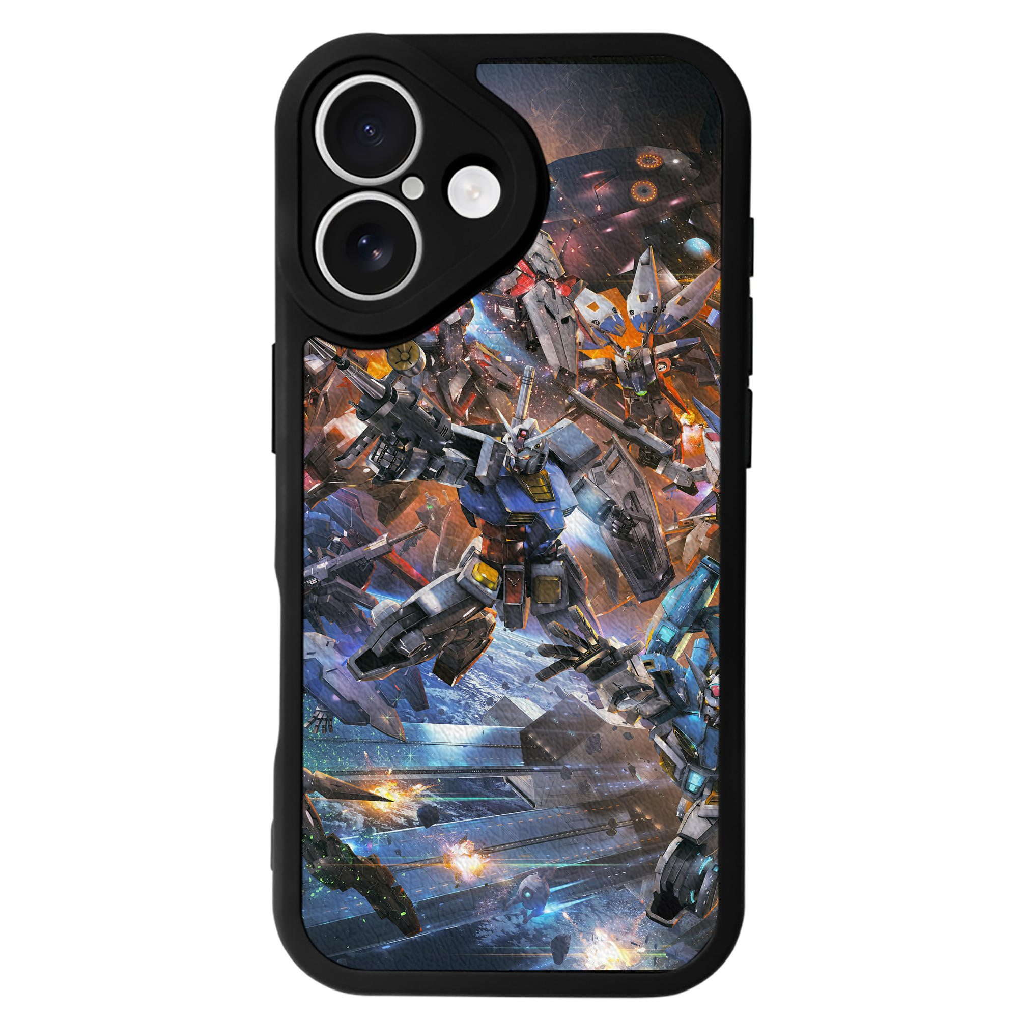 （画像用） 機動戦士ガンダム Mobile Suit Gundam 【iPhone 16シリーズ対応】シリコンスマホケース（レザー調） 材質：シリコン